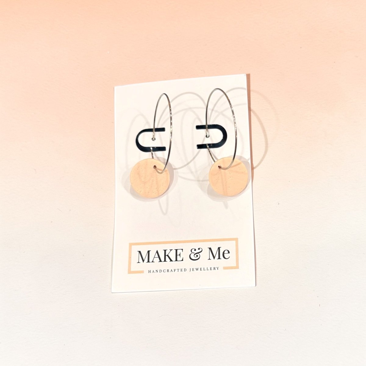 Pale Pink Large Hoops - Make &amp; Me_Just Makers