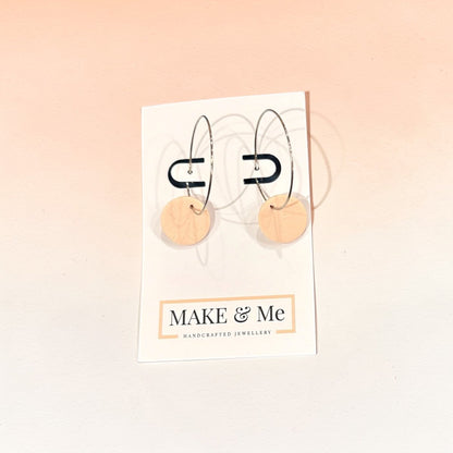 Pale Pink Large Hoops - Make &amp; Me_Just Makers