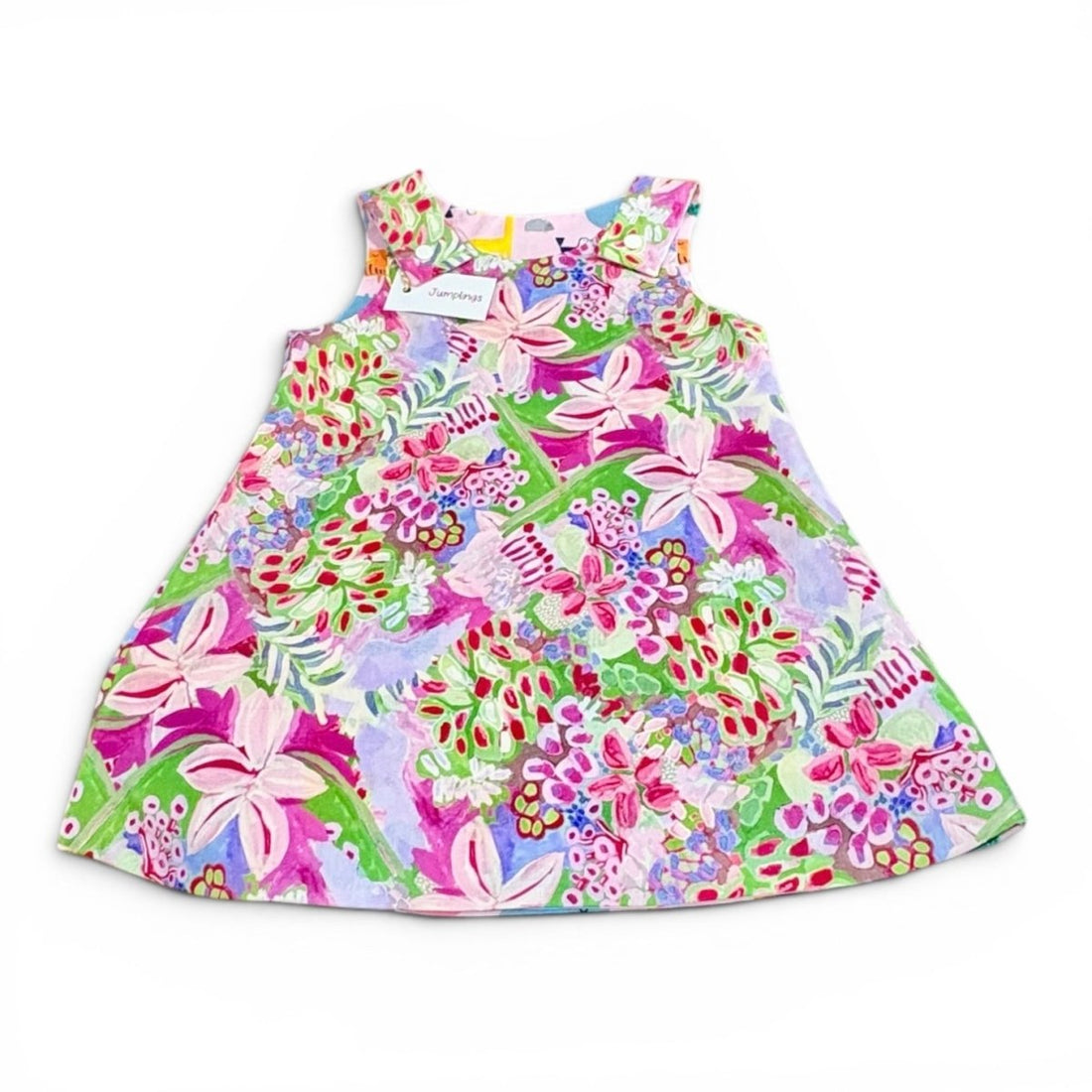 Pink Jungle Reversible Dress 3 - 4 Years - Jumplings Clothes - Just Makers Jumplings Clothes
