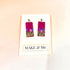 Pink Leather Tulip Earrings - Make & Me_Just Makers