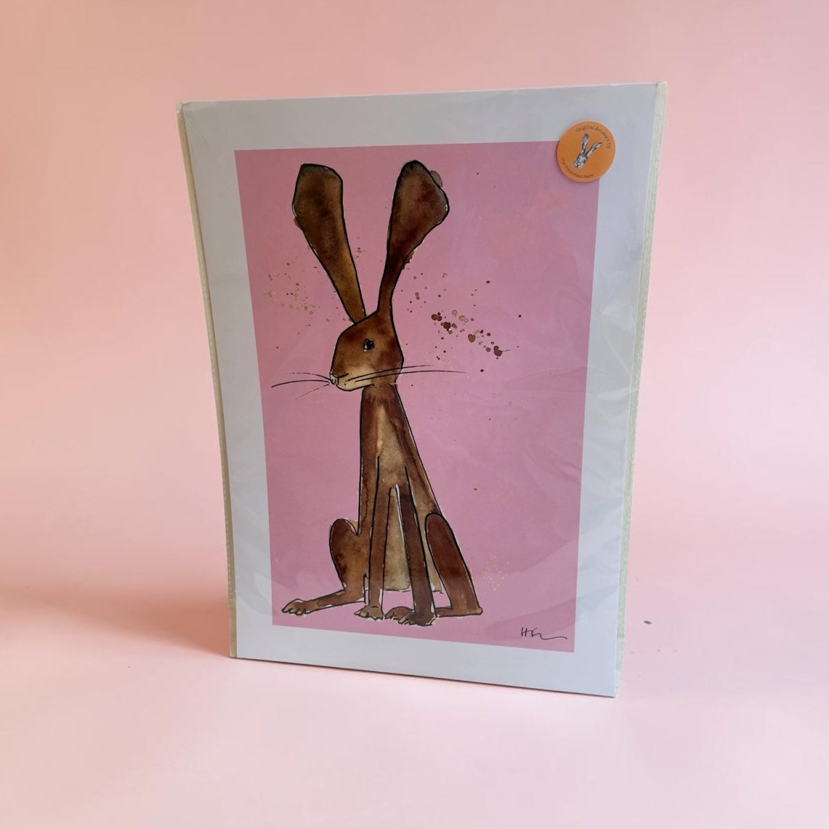 Pink Soft Hare A3 Print - The Proverbial Hare_just makers
