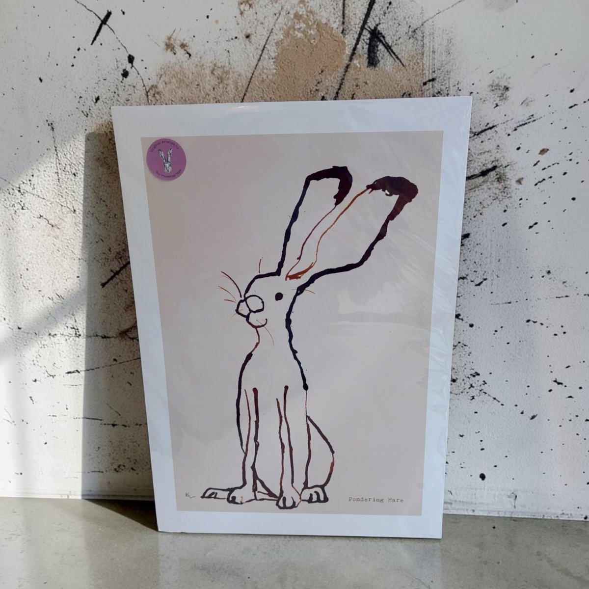 Pondering Hare A3 Print - The Proverbial Hare_Just Makers