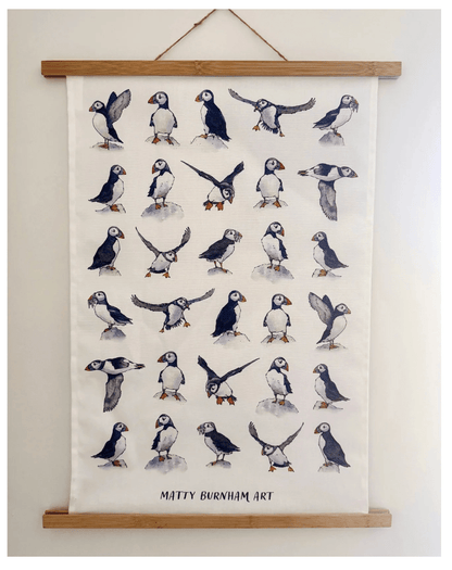 Puffin Tea Towel - Matty Burnham_Just Makers