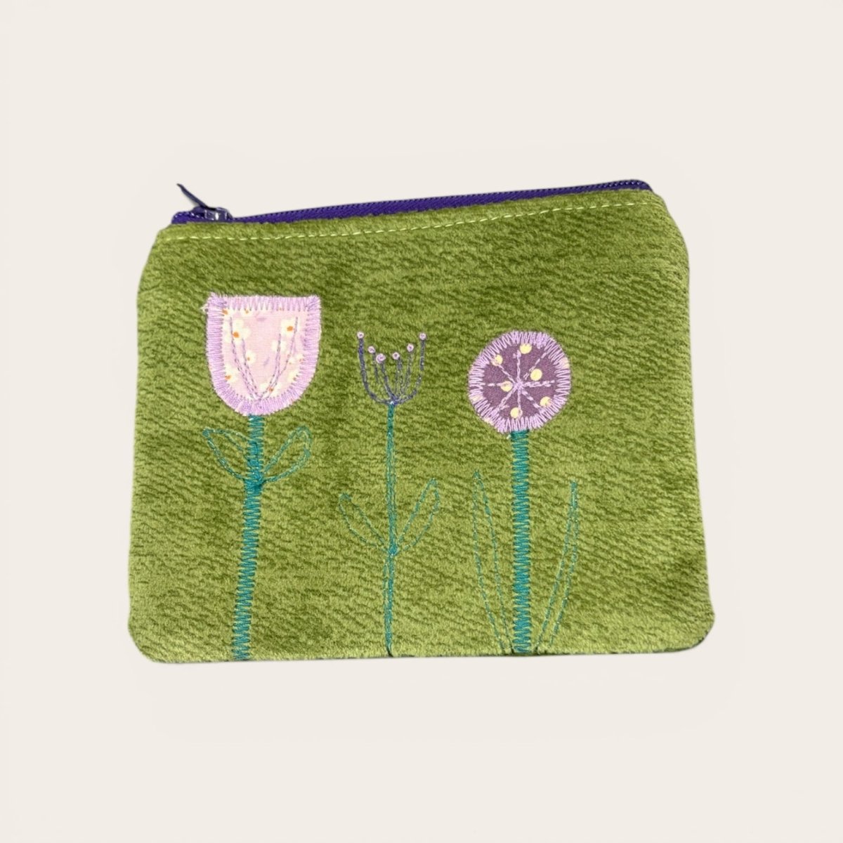 Purple Flowers Purse Made by Marianne_Just Makers