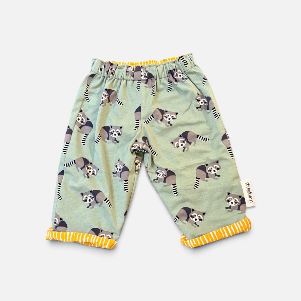 Racoon and Stripe Reversible Trousers 6 Months - Jumplings Clothes_just makers