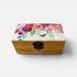 Rectangular Wooden Keepsake Box with Flower Design - Sarah Tustin_Just Makers