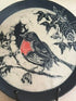 Robin stoneware plate by Yorkshire ceramic artist Ciara McClarence