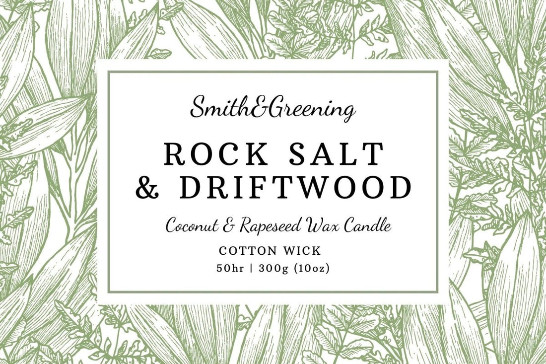 Rock Salt and Driftwood Large Candle - Smith and Greening_Just MakersLabel
