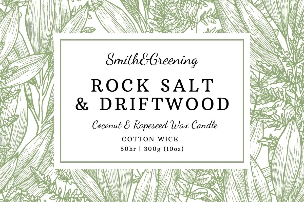 Rock Salt and Driftwood Large Candle - Smith and Greening_Just MakersLabel
