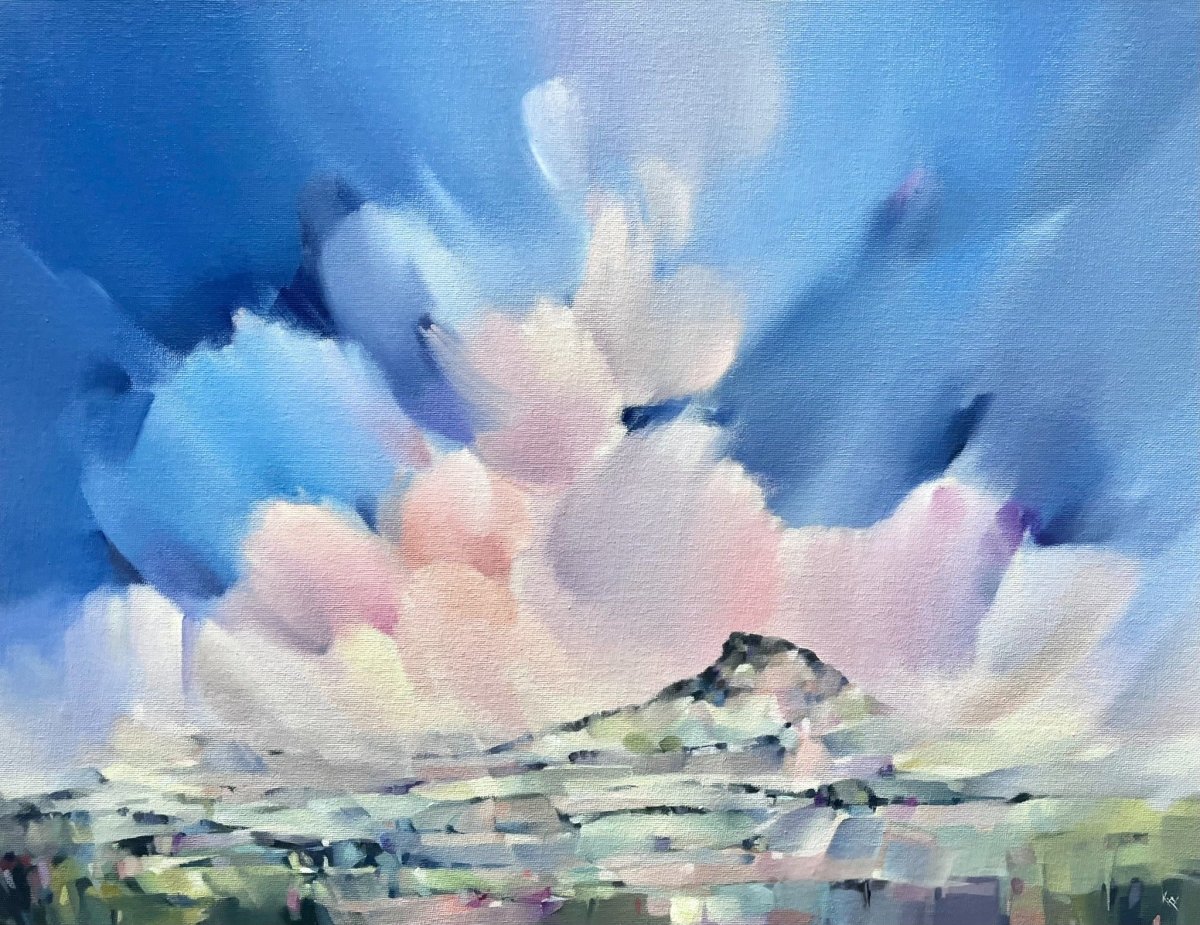 Roseberry Topping Beyond original oil painting by Katherine Whitby