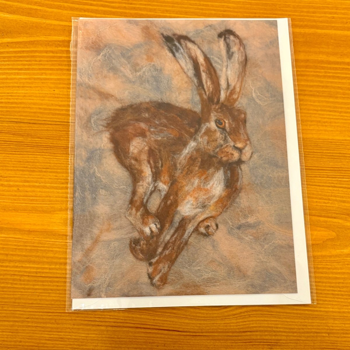 Running Hare Greeting Card - Pam Chilton_just makers