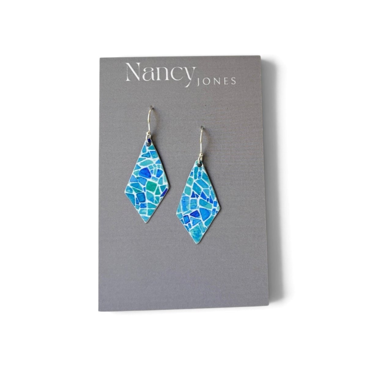 Sea Glass Diamond Earrings - Nancy Jones_Just Makers
