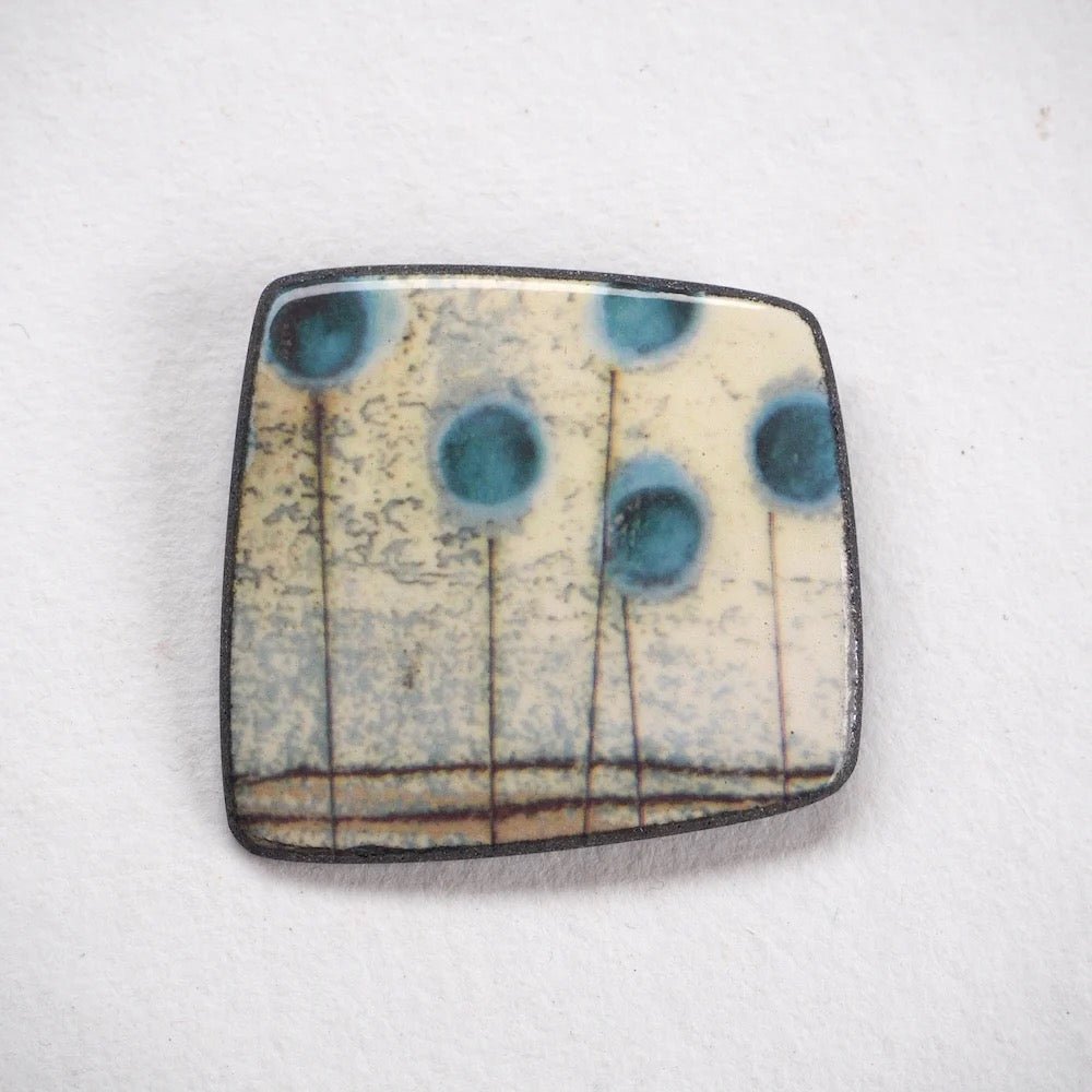 Seed Heads Elements Range Brooch - Karen Howarth Ceramics_Just Makers