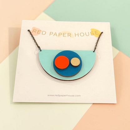 Semi-Circle Colour Burst Necklace - Red Paper House_Just Makers