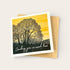 Greeting card with tree illustration and &
