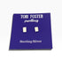 Silver Rectangular Studs - Tori Foster Jewellery_Just Makers