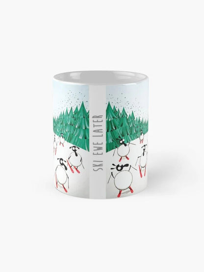Ski Ewe Later Ceramic Mug - Mervyn Tay Art_Just Makers