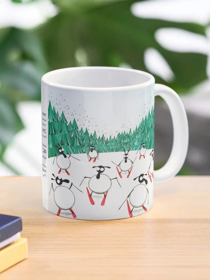 Ski Ewe Later Ceramic Mug - Mervyn Tay Art_Just Makers