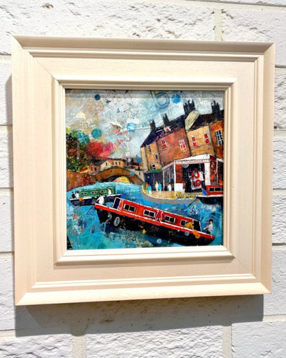 Skipton Canal Boat Original Painting - Richard Burel_Just Makers