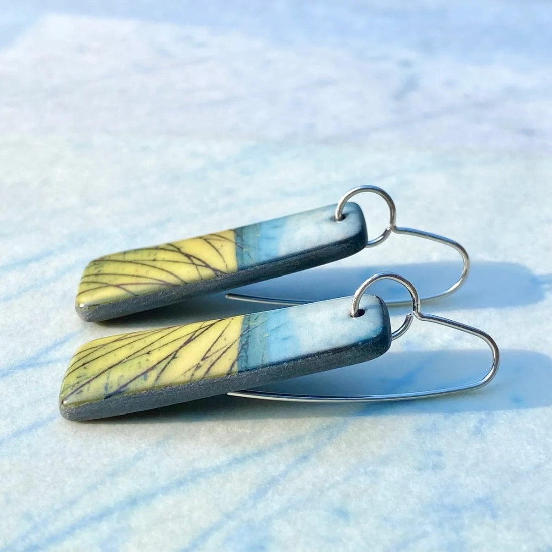 Skyline Elements Range Drop Earrings - Karen Howarth Ceramics - Just Makers Karen Howarth Ceramics