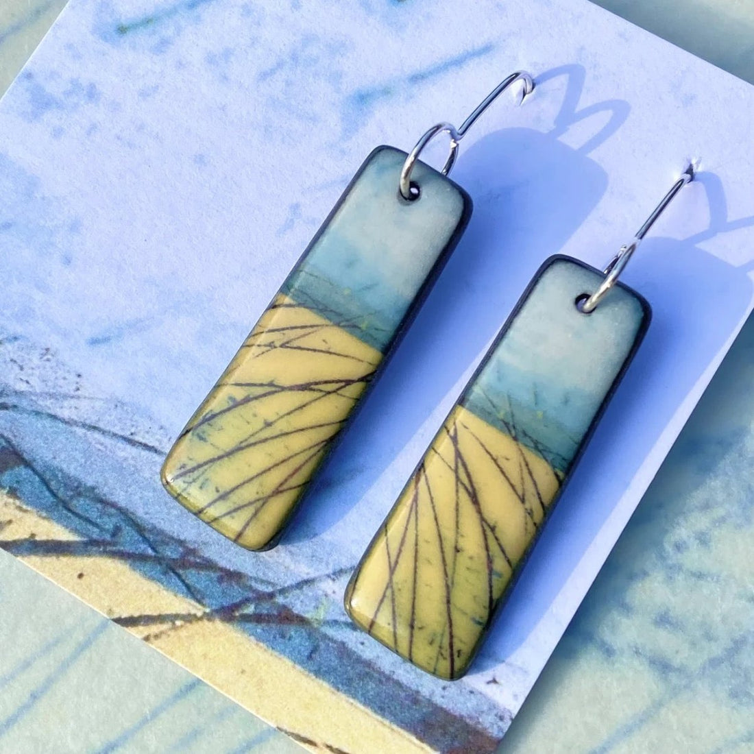 Skyline Elements Range Drop Earrings - Karen Howarth Ceramics_Just Makers