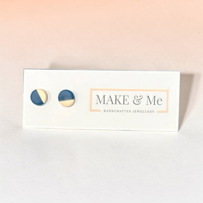 Make &amp; Me jewelry box with two earrings on a light background