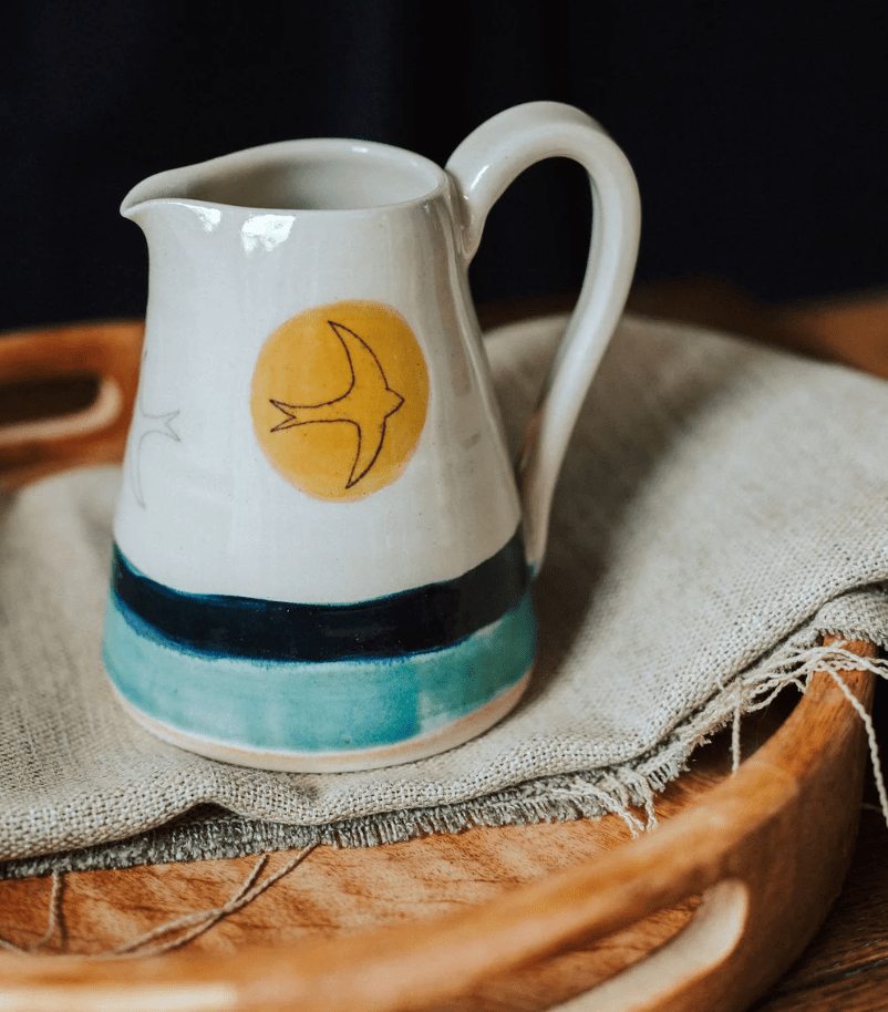 Small Golden Swift Ceramic Jug - Lorna Gilbert Ceramics - Just Makers Lorna Gilbert Ceramics