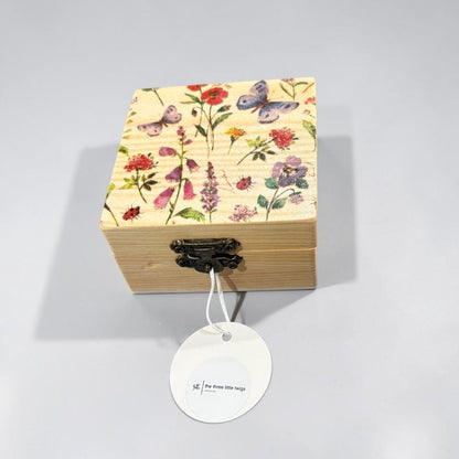 Small Wooden Keepsake Box with Butterfly Design - Sarah Tustin_Just Makers