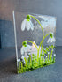 Snowdrop Glass Tealight Holder - Twice Fired Glass_Just Makers