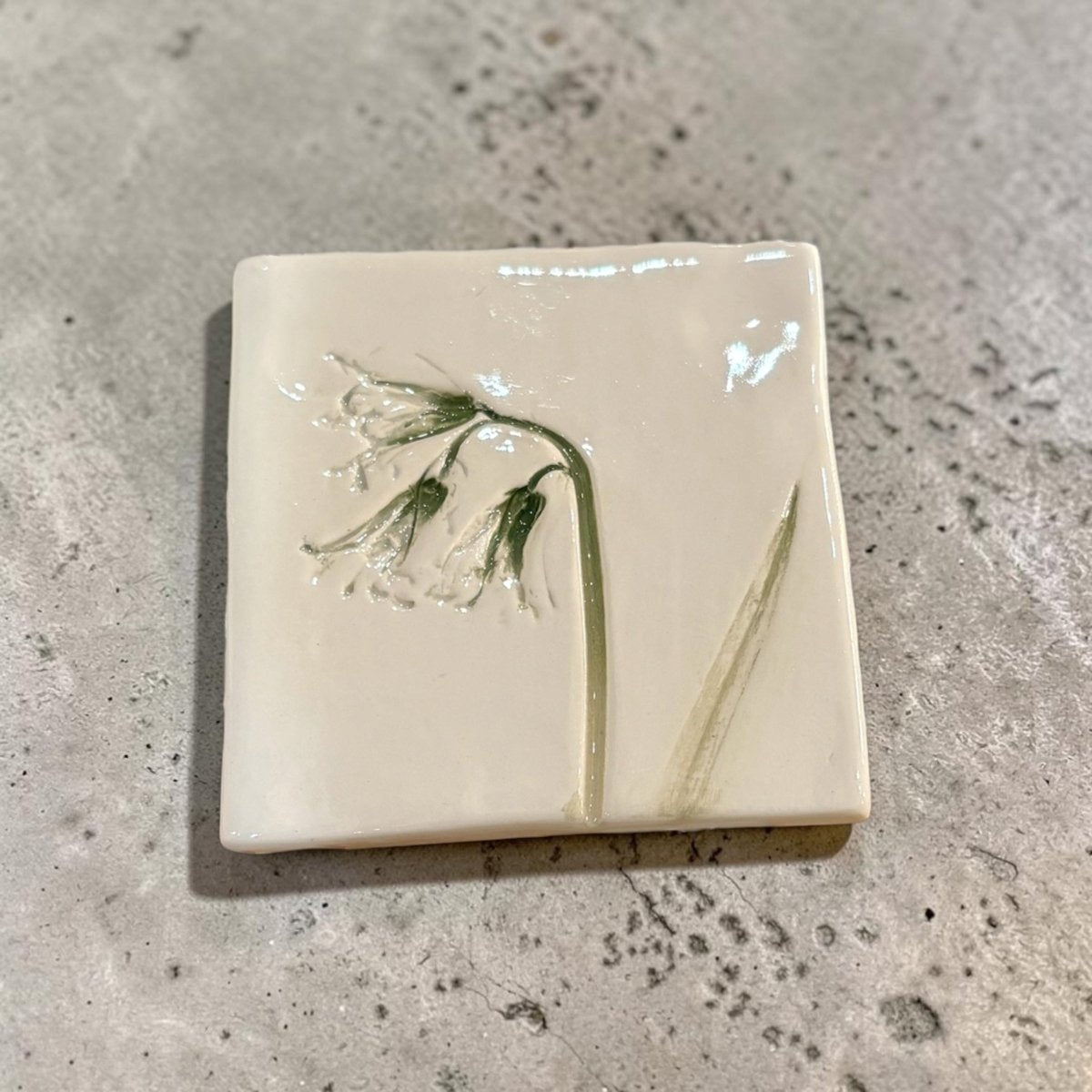 Spring Flowers Ceramic Botanical Tile - Tara Joy Botanicals_Just Makers