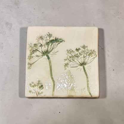Spring Flowers Ceramic Botanical Tile - Tara Joy Botanicals_Just Makers5