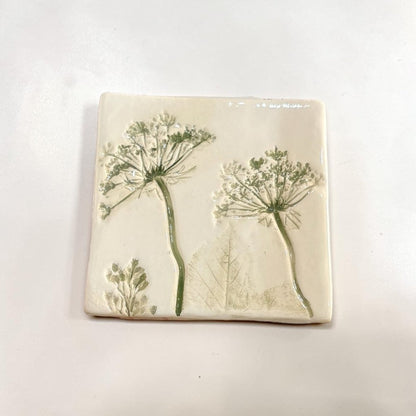 Spring Flowers Ceramic Botanical Tile - Tara Joy Botanicals_Just Makers5