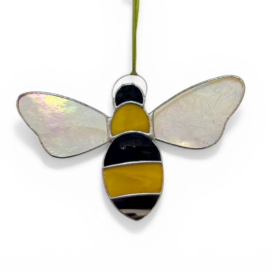 Stained Glass Bee Decoration - Dragonfly Glass Art_Just Makers