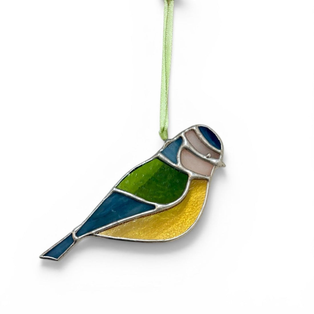 Stained Glass Blue Tit Decoration - Dragonfly Glass Art_Just Makers