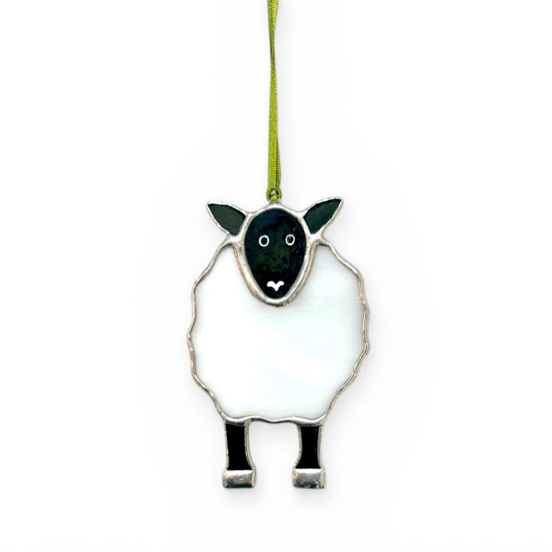 Stained Glass Sheep Decoration - Dragonfly Glass Art_Just Makers