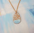 Stamped Copper Teardrop Pendant with Enamel - 830 Degrees_Just Makers
