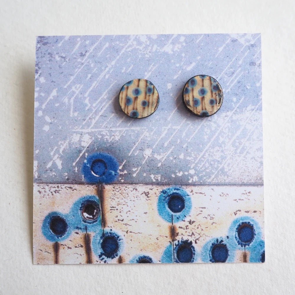 Stems Elements Range Round Studs - Karen Howarth Ceramics_Just Makers