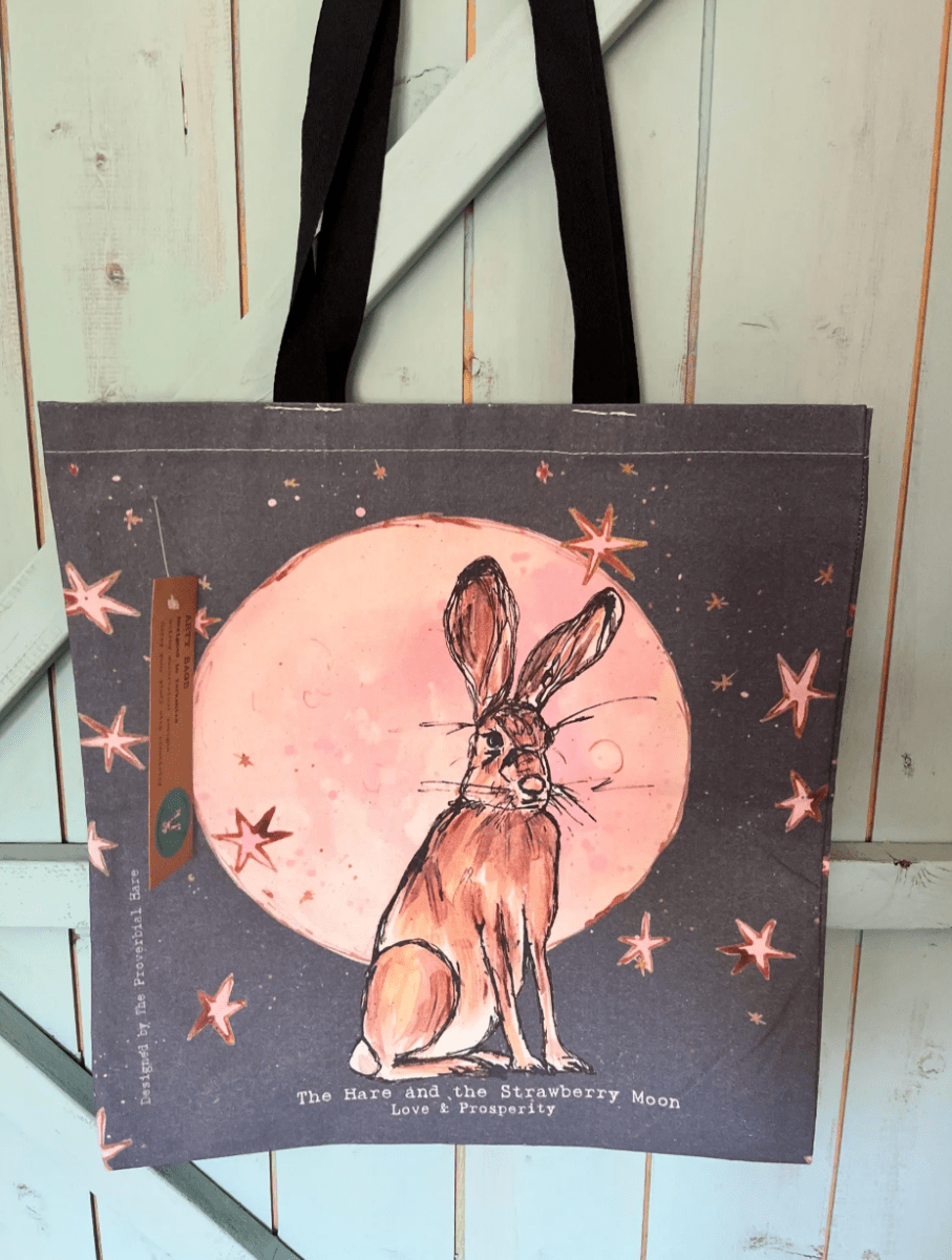 Strawberry Hare Tote Bag - The Proverbial Hare_Just Makers