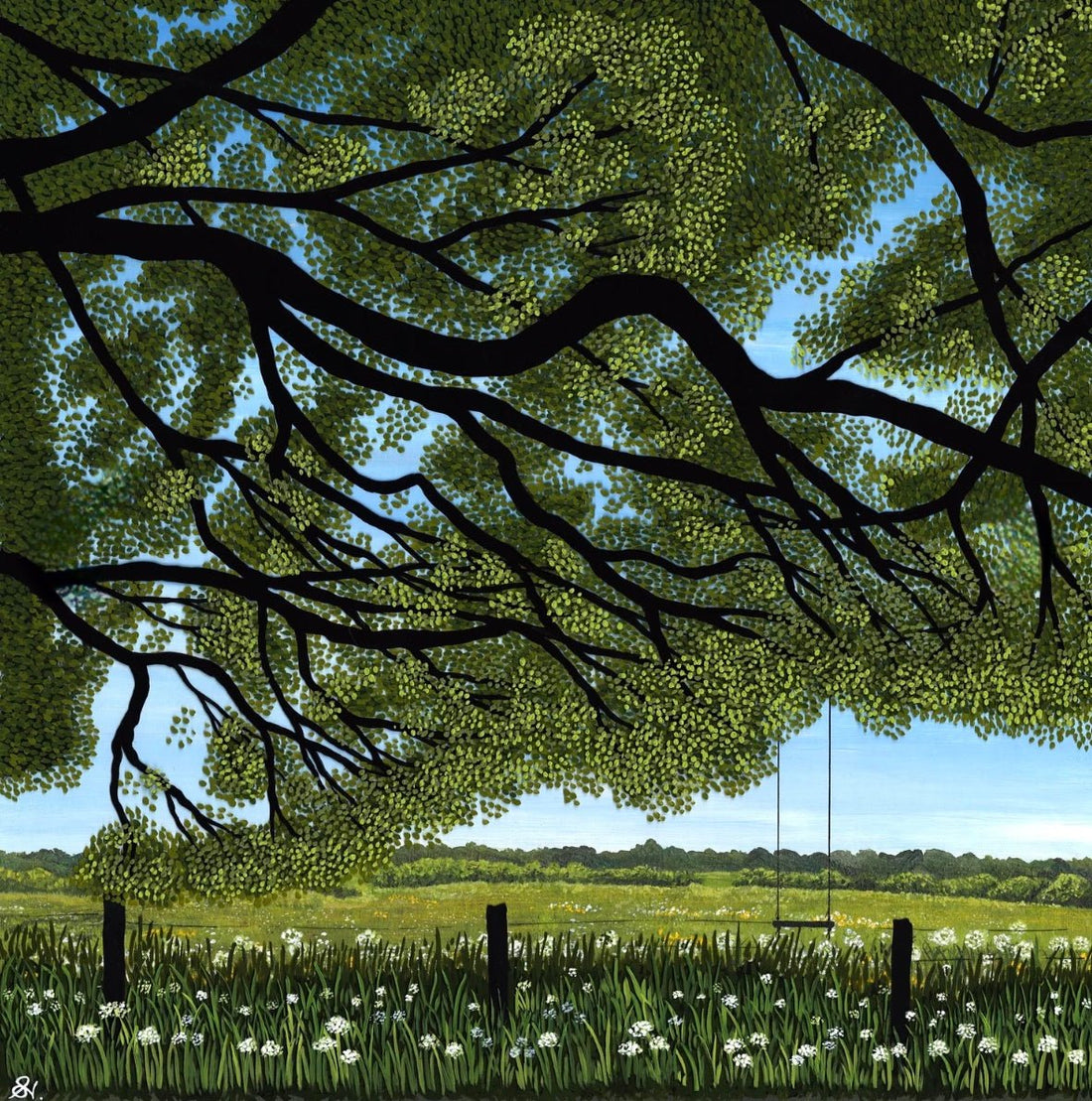 Summer Breeze Giclee Mounted Print Unframed - Sarah Jane Nicholls_Just Makers3