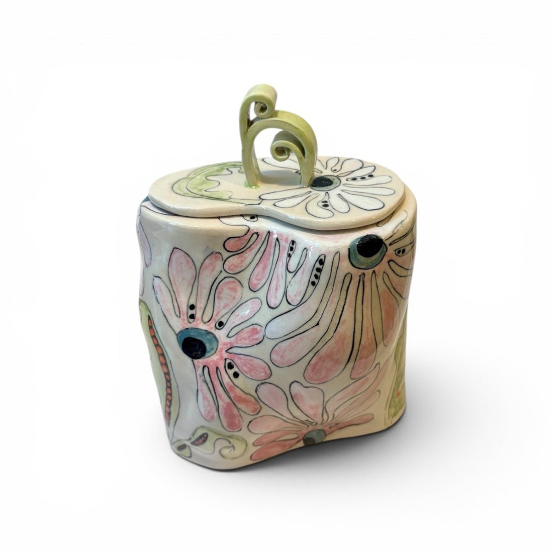 Summer of Love Lidded Pot - Kissed Frog Ceramics_Just Makers
