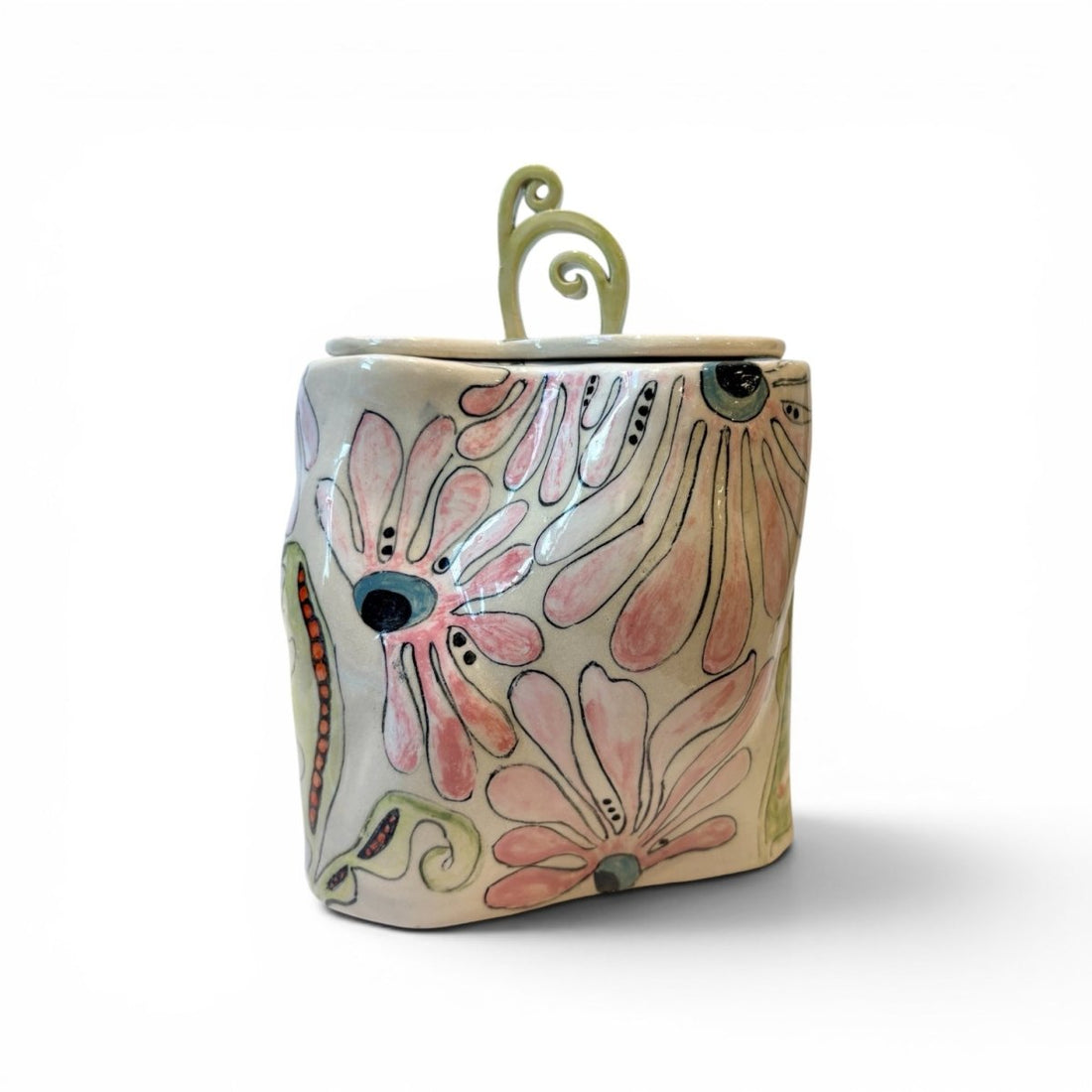 Summer of Love Lidded Pot - Kissed Frog Ceramics_Just Makers