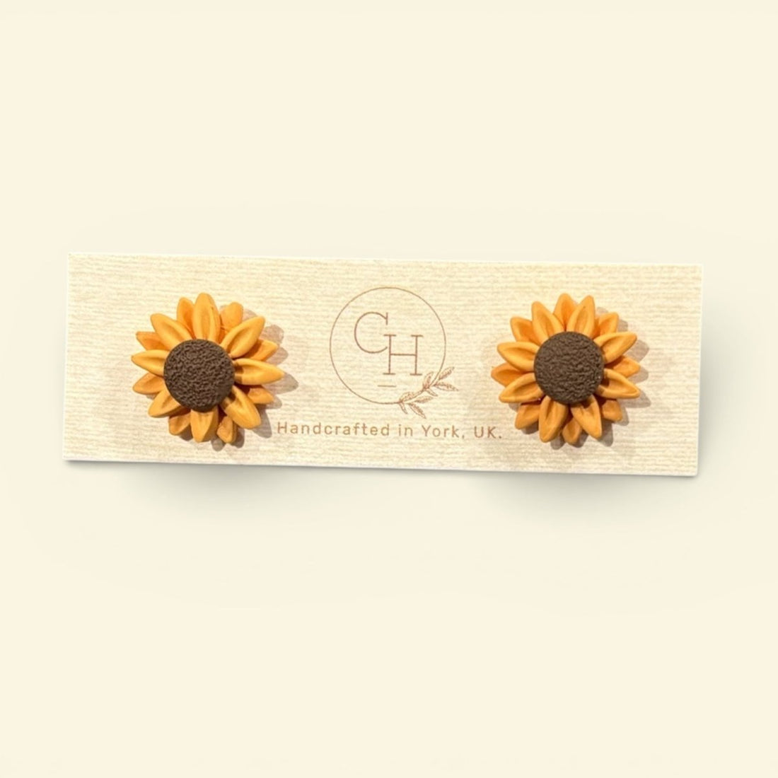 Sunflower Stud Earrings - CH Handmade_Just Makers