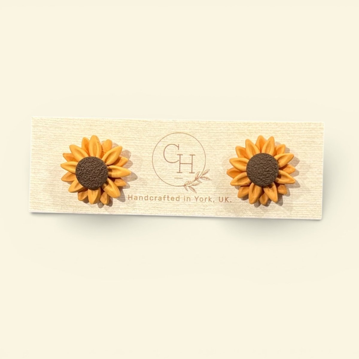 Sunflower Stud Earrings - CH Handmade_Just Makers