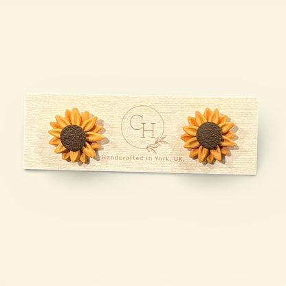 Sunflower Stud Earrings - CH Handmade_Just Makers