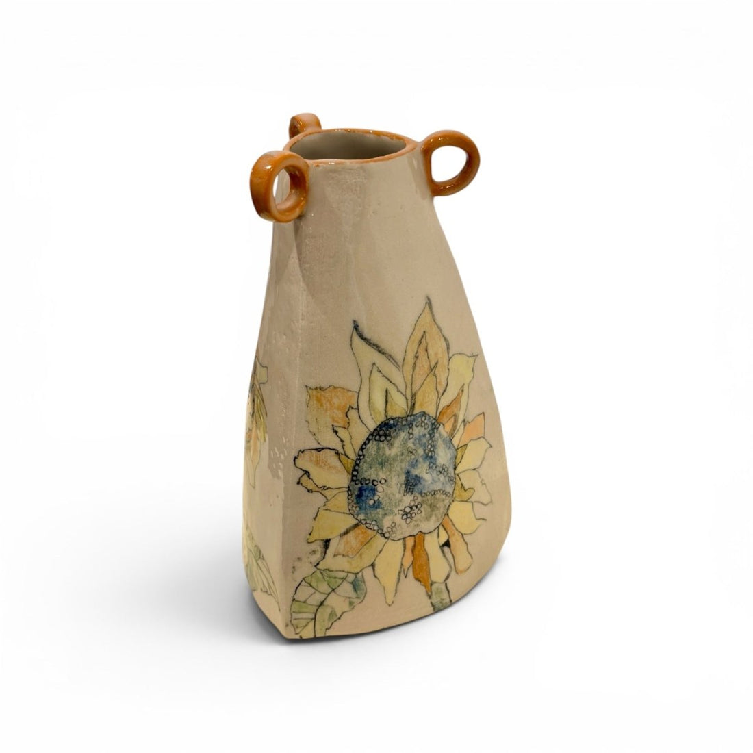 Sunflower Vase - Kissed Frog Ceramics_Just Makers
