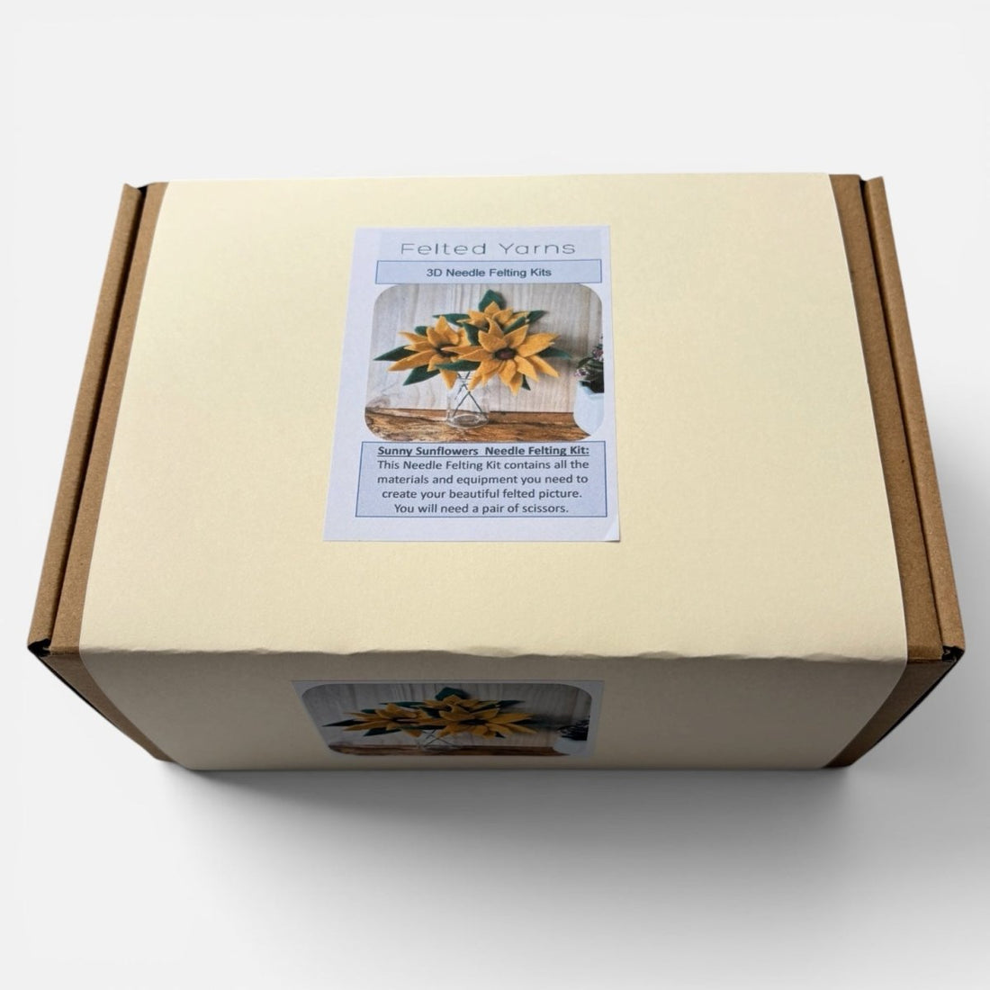 Sunflowers 3D Felting Kit - Felted Yarns