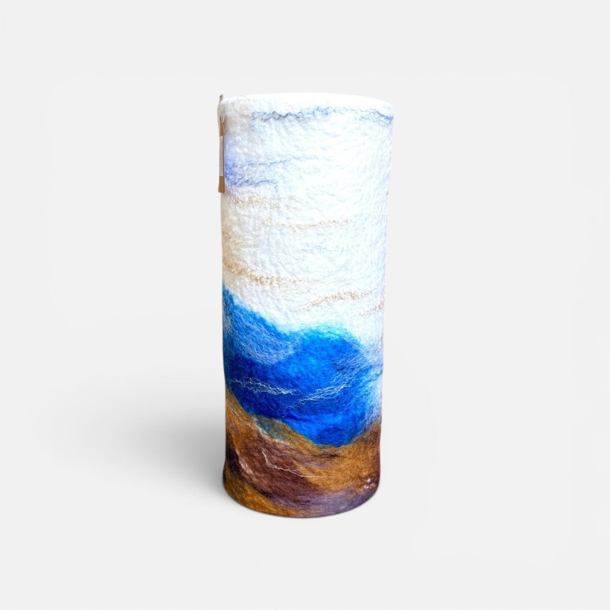 Tall Felted Coastal Lampshade - Felted Yarns_Just Makers