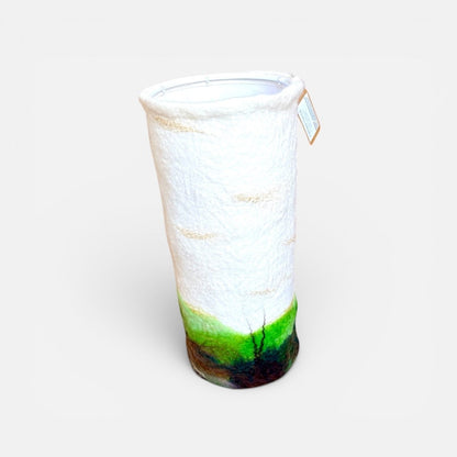 Tall Felted Moorland Lampshade - Felted Yarns_Just Makers
