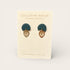 Teal Leaf Brass Earrings - CH Handmade_Just Makers