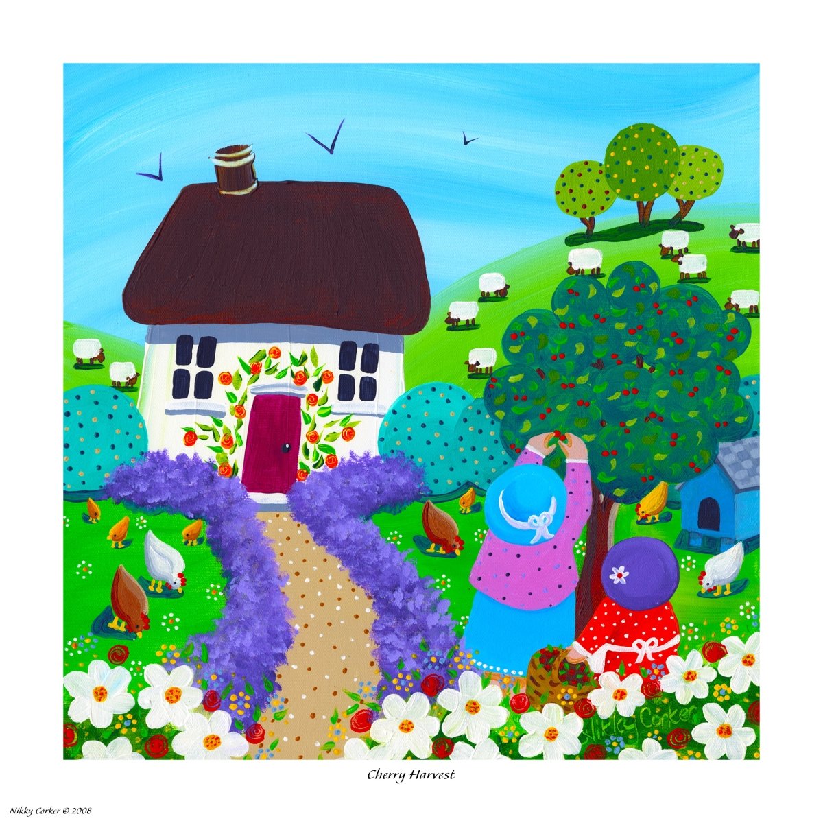 The Cherry Harvest Mounted Print - Nikky Corker_Just Makers